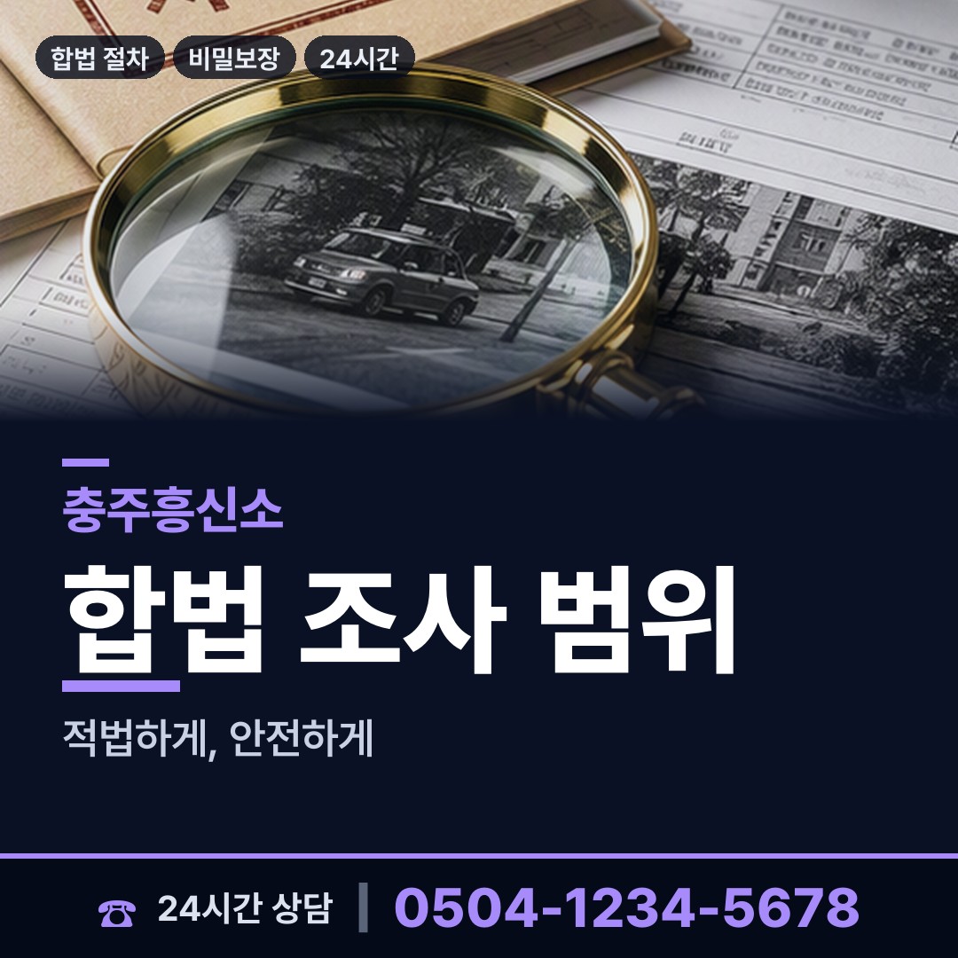 충주 중앙탑면 불륜현장적발 상담 안내